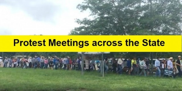Protest Meetings across the State