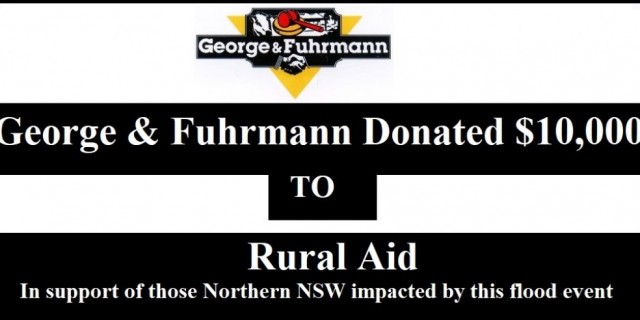 George & Fuhrmann Donated $10,000 to Rural Aid 