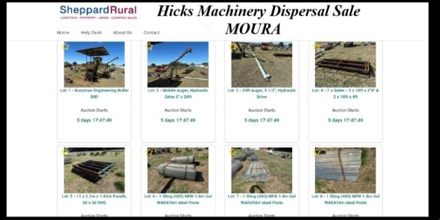 Hicks Machinery Dispersal Sale  