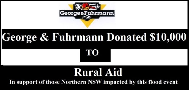 George & Fuhrmann Donated $10,000 to Rural Aid