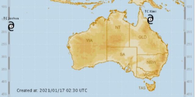 Tropical cyclone Kimi has formed